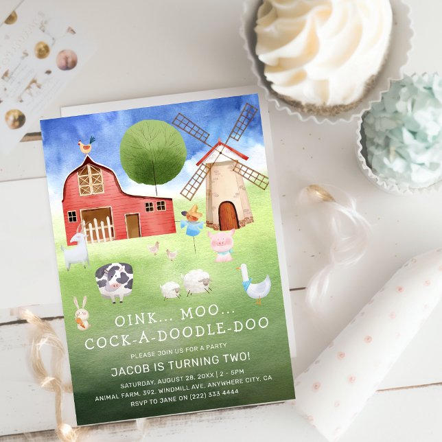 Convite Aniversário de criança De Animais Da Exploração De (Criador carregado)