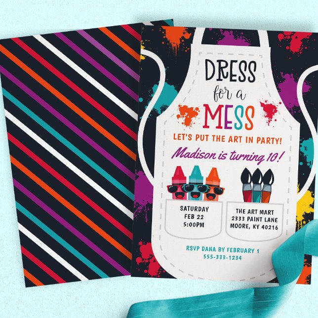 Convite Aniversário de criança de Arte do Artesanato de Pa (Criador carregado)