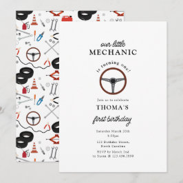 Convite Aniversário de criança de Automotores Mecânicos Pa