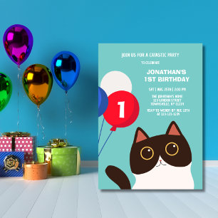 Convite Aniversário de criança de Balão de Partido Catásti