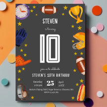 Aniversário de criança de bola de futebol american