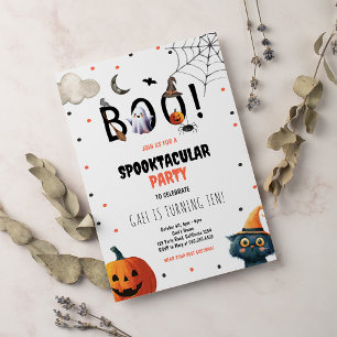 Convite Aniversário de criança de Boo Spooktacular Hallowe