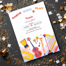 Aniversário de criança de dança e jogo