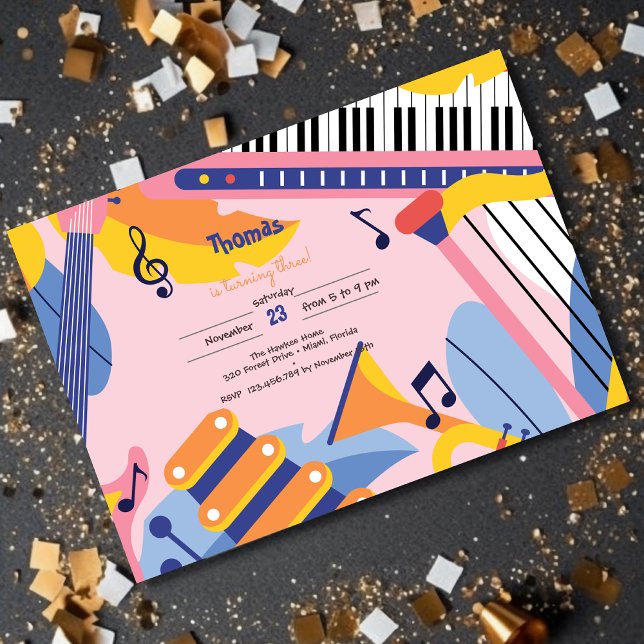 Convite Aniversário de criança de dança e jogo (Criador carregado)