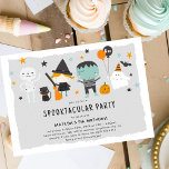 Convite Aniversário de criança de Dia das Bruxas<br><div class="desc">Convite de festas de Aniversário de criança de Halloween bonito! O design é unisexo e perfeito para qualquer idade.</div>