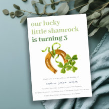 Aniversário de criança de Dia de São Patrício de S