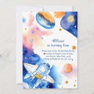 Convite Aniversário de criança de Espaço de Boho