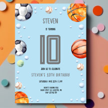 Aniversário de criança de esportes de esferas
