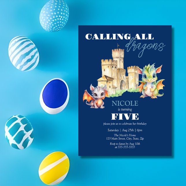 Convite Aniversário de criança de Fairytales do Castelo de (Criador carregado)