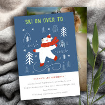 Aniversário de criança de Foto de Esqui de Urso da