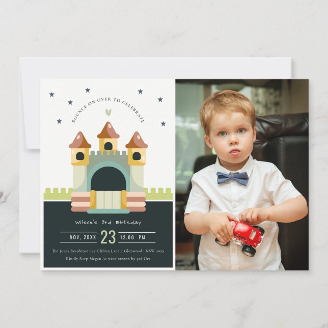 Convite Aniversário de criança de Fotografia de Salto do C (Frente)