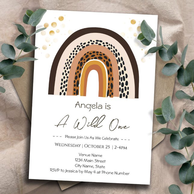 Convite Aniversário de criança de impressão do Rainbow Wil (Criador carregado)