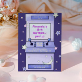 Convite Aniversário de criança de Jogo de Arcade Retroativ