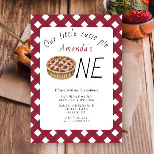 Convite Aniversário de criança de Pequena Torta Cutil