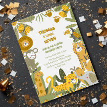 Aniversário de criança de safari selvagem