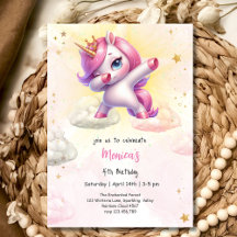 Aniversário de criança de unicórnio pink de abbing