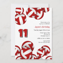 aniversário de criança de volleybolas vermelho