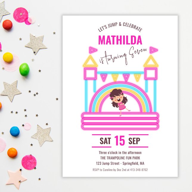 Convite Aniversário de criança Digital de Salto de Salto (Criador carregado)