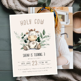 Convite Aniversário de criança Fotográfico de Folhagem San