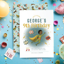 Aniversário de criança Legal de quadrinhos super-h