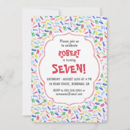 Convite Aniversário de criança personalizado do alfabeto a