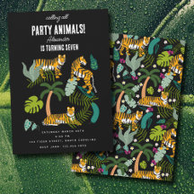 Aniversário de criança Safari Preto da Selva Negro