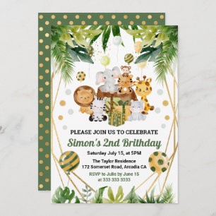 Convite Aniversário de criança Selgle Safari