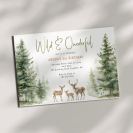 Convite Aniversário de criança "Selvagem e Maravilha" de A