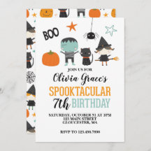Aniversário de criança Spooktacular do Halloween