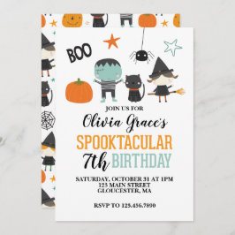 Convite Aniversário de criança Spooktacular do Halloween