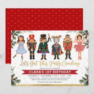 Convite Aniversário de criança Whimsical Winter Nutcrack