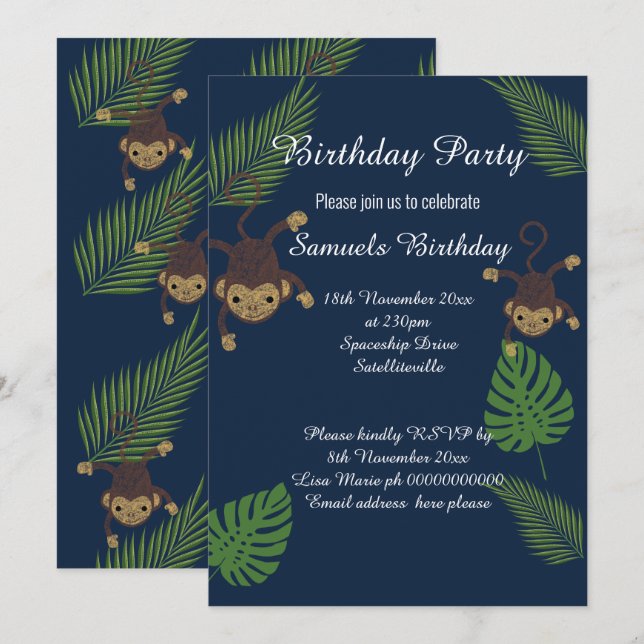 CONVITE ANIVERSÁRIO DE CRIANÇAS DO MARINHO BOTÂNICO DE MAC (Frente/Verso)