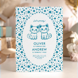 Convite Aniversário de crianças junto com cores personaliz