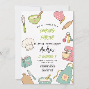 Convite Aniversário de Culinária Junior Pessoal