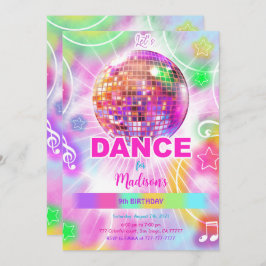 Convite Aniversário de dança de corte editável