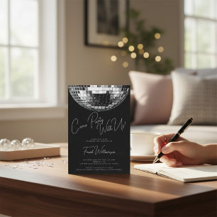 Convite Aniversário de dança moderna e negra da discoteca