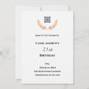 Convite Aniversário de Data Marcante Minimal Branco