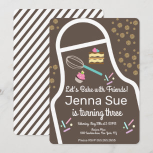 Convite Aniversário de Decoração do Cupcake de primaver