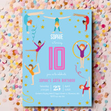 Aniversário de desportista de acrobacias e ginásti