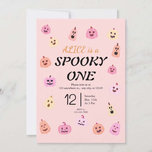 Convite Aniversário de Dia das Bruxas Spooky (Frente)