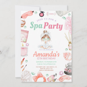 Convite Aniversário de dia de Spa Elegante