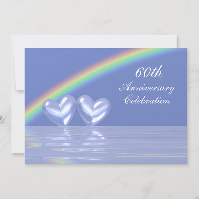 Convite Aniversário de Diamante de 60 Anos (Frente)