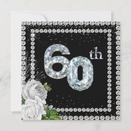 Convite Aniversário de Diamante de 60 anos de Casamento