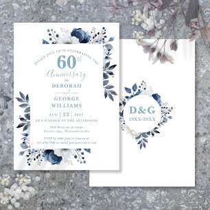 Convite Aniversário de Diamante de 60 anos de Casamento Fl