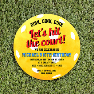 Convite Aniversário de Dink Dink Pickleball