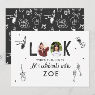 Convite Aniversário de Diversão Moderna de Foto