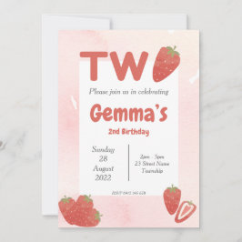 Convite Aniversário de dois anos da Moranguinho