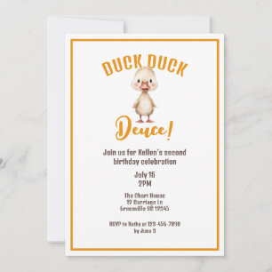 Convite Aniversário de dois anos do Pato Pato Duque