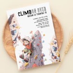 Convite Aniversário de escalada<br><div class="desc">Prepare-se para celebrar o dia especial do seu escalador com este Convite de Aniversário de Escalada de Rock! Este na moda e um convite para os olhos mostram um menino escalando uma parede de escalada interior. Perfeito para qualquer criança que ama aventura, este convite divertido e excitante é para que...</div>