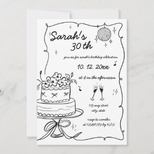 Convite Aniversário de Escrivatura Manuscrito